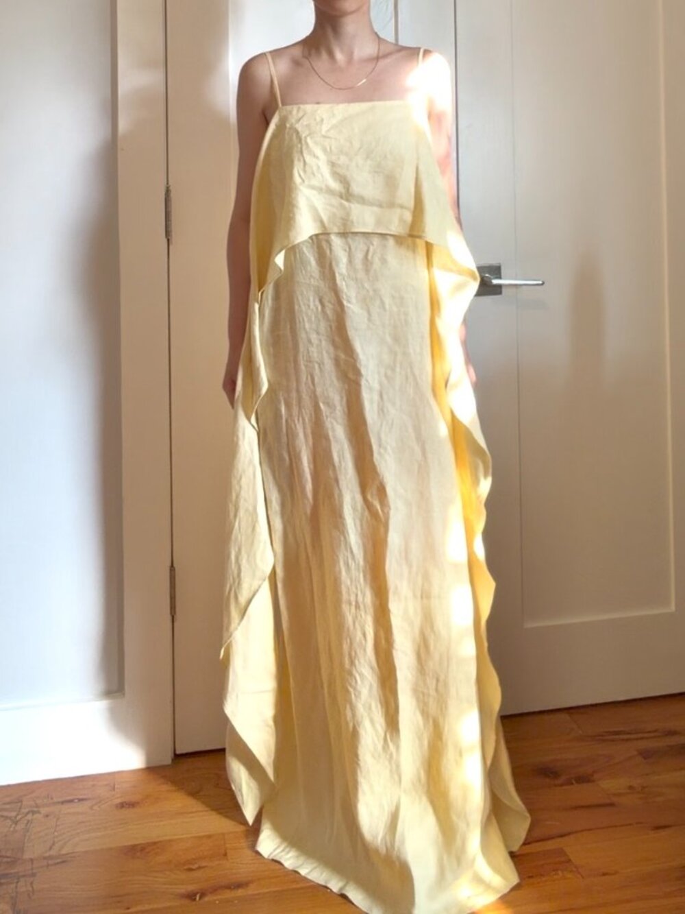 STAUD Valencia Linen Dress